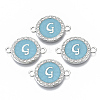 Alloy Enamel Links Connectors ENAM-TAC0003-01S-06G-2