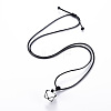 Natural Quartz Crystal Cone Pendant Necklace NJEW-Q313-001A-2