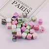 20Pcs UV Plating Acrylic Bead PACR-FP0001-01-2