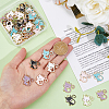 40PCS 5Colors Alloy with Enamal Pendants PALLOY-DC0001-66-3