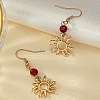 Natural Carnelian Dangle Earrings FS-WGC0479-01-3