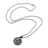Retro Mandala 201 Stainless Steel Box Chain Constellation Pendant Necklaces for Women Men NJEW-M223-01E-3
