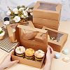20Pcs Rectangle Kraft Paper Storage Gift Boxes with Clear Visible Window CON-BC0007-42-1-3