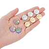18Pcs 3 Colors 304 Stainless Steel Pendants STAS-FH0001-87-3