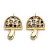 Autumn Theme Brass Micro Pave Cubic Zirconia Pendants X-ZIRC-L100-032G-1