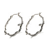 316 Surgical Stainless Steel Hoop Earrings for Women and Men EJEW-D096-22B-AS-1