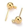 304 Stainless Steel Ball Post Stud Earring Findings STAS-Z035-01G-G-2