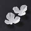 3-Petal Transparent Acrylic Bead Caps OACR-A017-11-3
