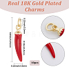10Pcs Brass Enamel Pendants KK-BBC0018-65-2