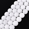 Dyed Natural White Jade Round Bead Strands G-Q937-6mm-20-1