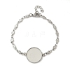 304 Stainless Steel Link Chain Bracelet Making STAS-K252-20A-P-1