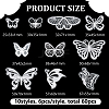 60Pcs 10 Styles Polyester Lace Butterfly Ornament Accessories FIND-FG0005-16-2
