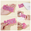 Towel Embroidery Style Cloth Paillette Iron on/Sew on Patches PATC-WH0006-59-3