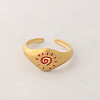 304 Stainless Steel Cuff Rings LS-RJEW-S651-01G-1