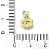 Eye Theme Brass Micro Pave Cubic Zirconia Charms KK-H475-58G-05-3