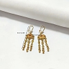 Ethnic Style Brass Micro Pave Cubic Zirconia Tassel Chandelier Earrings for Women DU1542-2