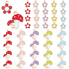 60Pcs 10 Style Alloy Enamel Pendants ENAM-PH0001-99-1
