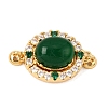 Brass Micro Pave Clear Cubic Zirconia Magnetic Clasps KK-C066-20G-1