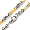 201 Stainless Steel Bone Links Chain Necklace NJEW-F22-39O-GP-2