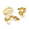 Rectangle Rack Plating Brass Fold Over Clasps KK-S508-15G-2