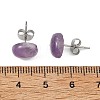 Natural Mixed Stone & 304 Stainless Steel Stud Earrings EJEW-JE07079-6