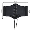 Imitation Leather Wide Elastic Chain Belt AJEW-WH0314-148A-2