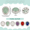 6Pcs 6 Styles Brass Pave Natural Amethyst & Rose Quartz & White Agate & Green Aventurine & Carnelian & Lapis Lazuli Multi-Strand Links KK-BC0015-16-2