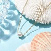 Round Acrylic Imitated Pearl Pendant Necklaces NJEW-JN04777-2