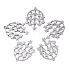 5Pcs 304 Stainless Steel Pendants STAS-YW0003-15P-1