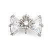 Brass Pave Cubic Zirconia Charms LS-KK-Q048-13P-1