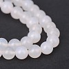 Natural White Agate Round Beads Strands G-N0151-10-6mm-1