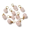 Natural Rose Quartz Openable Perfume Bottle Pendants G-A026-02B-1