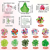 300Pcs 6 Styles Spray Paint ABS Plastic Imitation Pearl Bead Caps MACR-SC0002-75-2