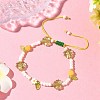 3Pcs 3 Styles Glass Seed Beads & Lampwork Beads Braided Bead Bracelets for Women BJEW-MZ00212-4