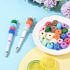 30Pcs 10 Colors Imitation Rabbit Hair European Beads FIND-YW0010-16-4