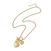 Heart Stainless Steel Locket Pendant Necklaces with Shell Pearl for Women NJEW-JN05954-3