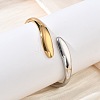 Two Tone 304 Stainless Steel Cuff Bangles BJEW-F540-04GP-3