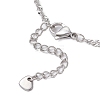 304 Stainless Steel Singapore Chain Bracelet Makings AJEW-JB01322-02-S-4