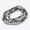 Electroplate Opaque Glass Beads Strands EGLA-A034-P4mm-P17-2