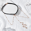 1Pc Snake Elastic Fibre Strappy Leg Chains AJEW-LP0006-49G-3