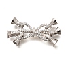 925 Sterling Silver Micro Pave Clear Cubic Zirconia Fold Over Clasps STER-B006-09P-1