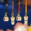 12Pcs 2 Style Brass Charms KK-DC0002-41-6