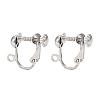 Brass Screw On Clip-on Earring Dangling Charms Pendants Setting Findings LS-KK-M019-01P-1
