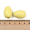 Spray Painted Wood European Beads WOOD-F017-10B-3