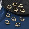 SHEGRACE Brass Micro Pave Clear Cubic Zirconia Hoop Earrings Findings XGR0153G-92G-4