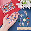 26Pcs 13 Styles Independence Day Theme Alloy Enamel Pendants ENAM-AR0001-88-3