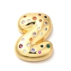 Brass Cubic Zirconia Pendants KK-M295-13G-Z-1