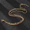 304 Stainless Steel Multi-strand Bracelets BJEW-Q051-02G-B-5