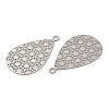 Rack Plating Brass Filigree Pendants KK-Q792-05P-2