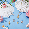 12Pcs 4 Styles Brass Pendants KK-ME0001-44-4